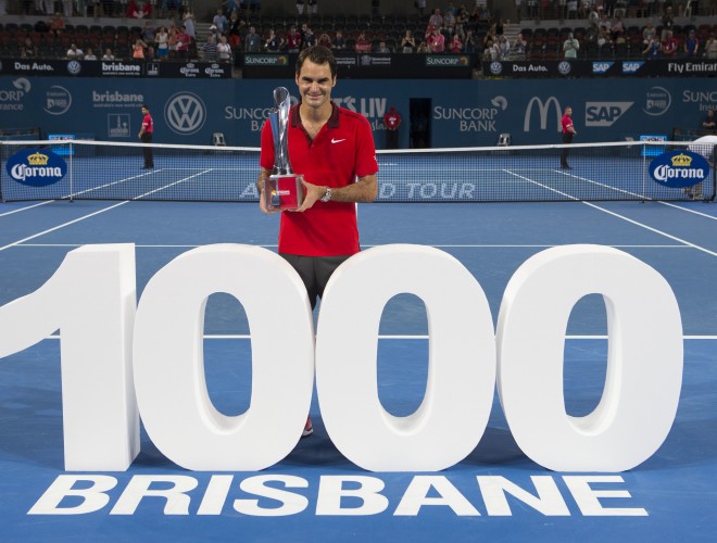 Federer Wins Brisbane Title, Claims 1000th Match Win