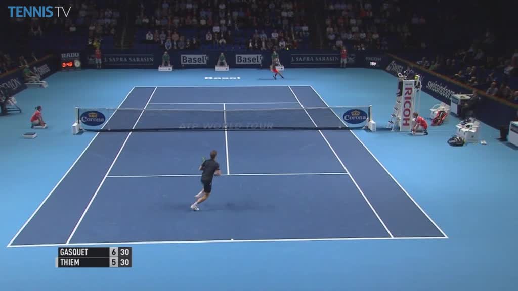 Thiem and Gasquet Hot Shot Double Basel 2015