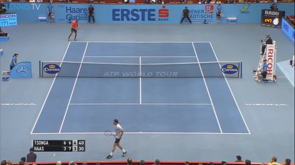 Tsonga Goes Down The Line In Vienna