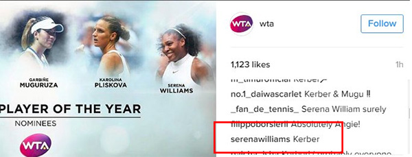 Who Did Serena Vote For In Our Player Of The Year?