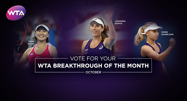 Vote: October's WTA Breakthrough Of The Month